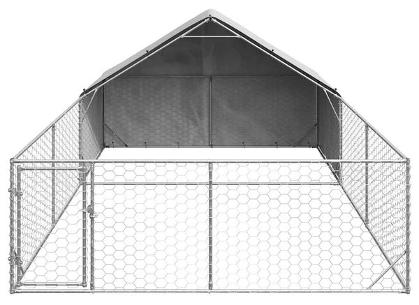 Venkovní psí kotec s výběhem 6x3x1,9 m pozinkovaná ocel 3329242