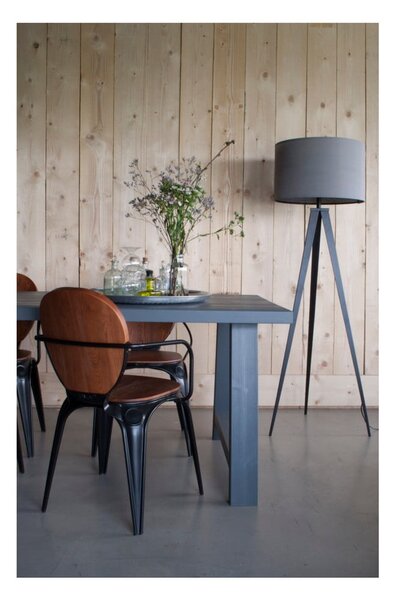 Černo-šedá stojací lampa Zuiver Tripod, ø 50 cm