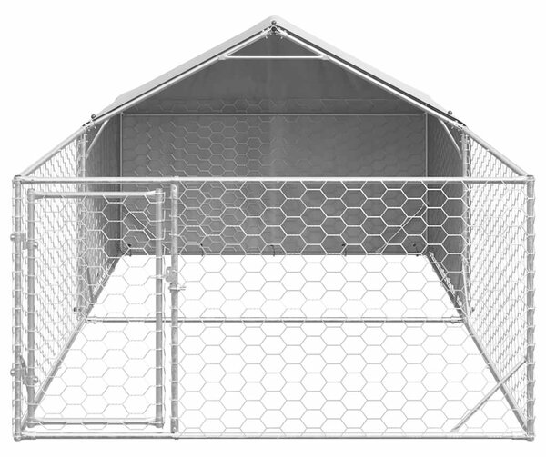Venkovní psí kotec s výběhem 5x2x1,5 m pozinkovaná ocel 3329236