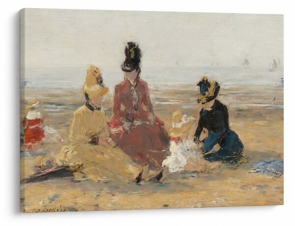 Obraz - Eugène Boudin, On the Beach, Trouville, reprodukce (70x50 cm)