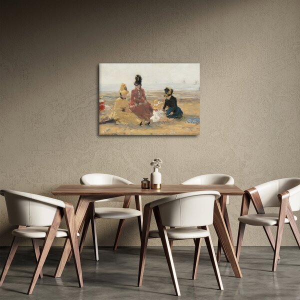 Obraz - Eugène Boudin, On the Beach, Trouville, reprodukce (70x50 cm)