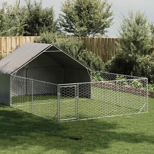 Venkovní psí kotec s výběhem 6x3x1,9 m pozinkovaná ocel 3329242