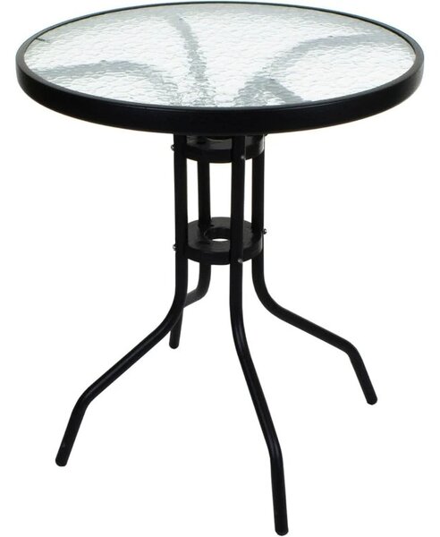 Zahradní set TREGO ISLAND - 2 židle a kulatý stůl ø 60 cm, bílá