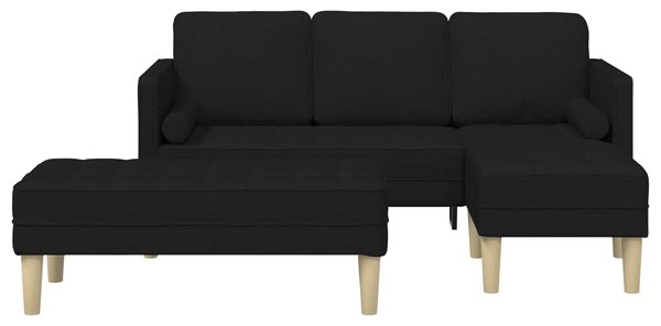 Set pohovek 2 ks Černá Polyester 3329254