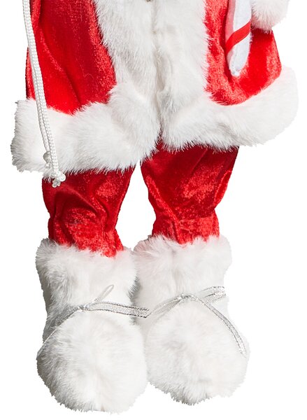 Vánoční dekorace ORMSAVATNET Santa Claus 45 cm Červená