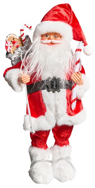 Vánoční dekorace ORMSAVATNET Santa Claus 45 cm Červená