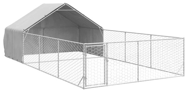 Venkovní psí kotec s výběhem 7x3x1,9 m pozinkovaná ocel 3329244