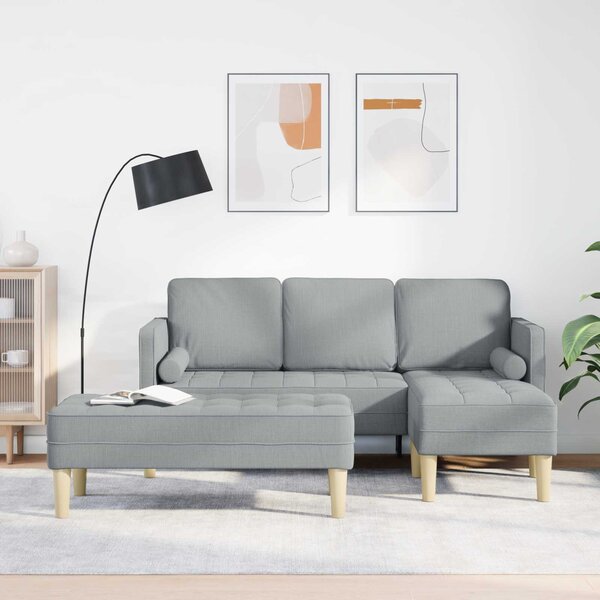 Set pohovek 2 ks Světle šedá Polyester 3329252