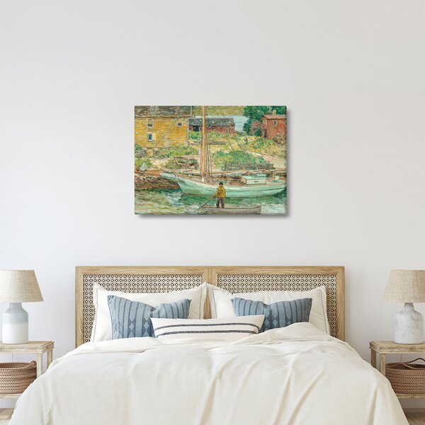 Obraz - Childe Hassam, Oyster Sloop, Cos Cob, reprodukce (70x50 cm)