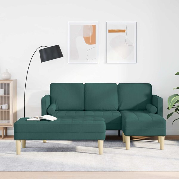 Set pohovek 2 ks Tmavě zelená Polyester 3329256