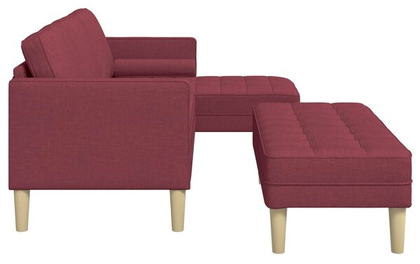 Set pohovek 2 ks Víno Červené Polyester 3329255