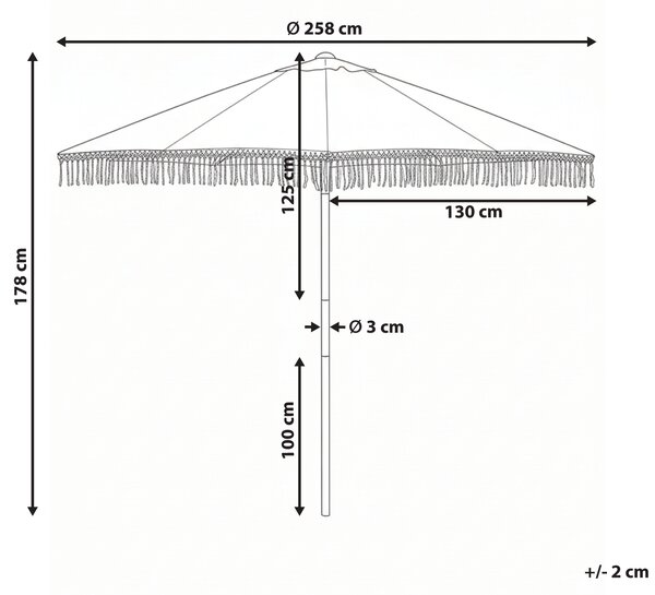 Slunečník 258 cm MURASA Béžová