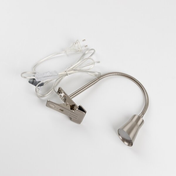 LED Lampa s klipem LED/3,2W/230V matný chrom