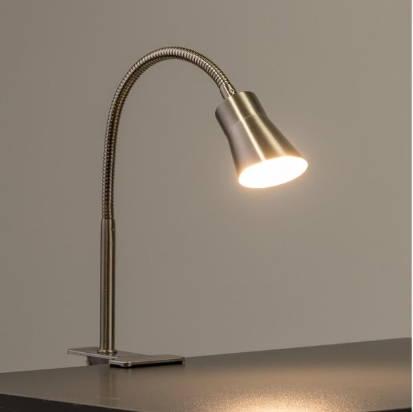 LED Lampa s klipem LED/3,2W/230V matný chrom