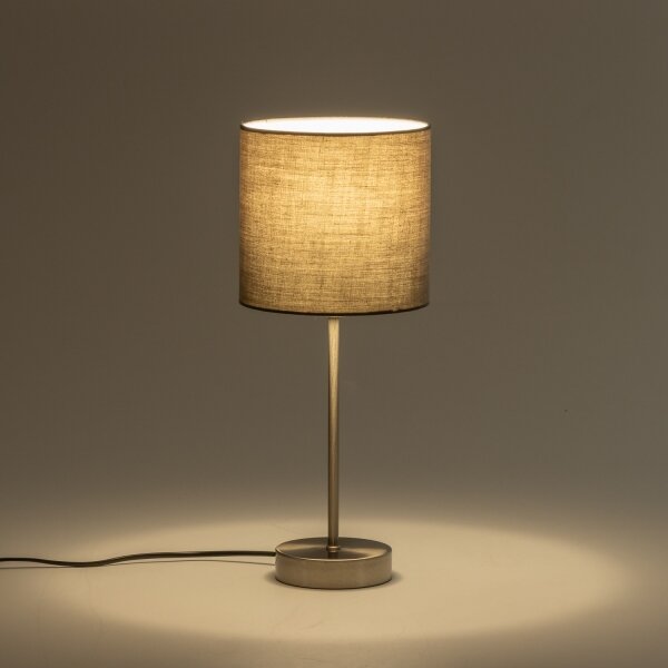 LED Stolní lampa 1xE14/5W/230V šedá/matný chrom