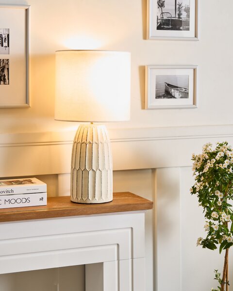 Stolní lampa BELIHUL Keramika Krémově bílá