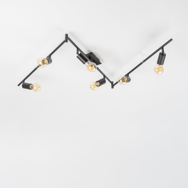 LED Bodové svítidlo 6xE27/6,5W/230V černá