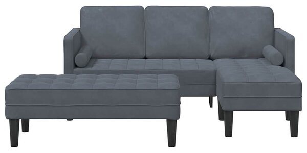 Set pohovek 2 ks Tmavě šedá Polyester 3329265