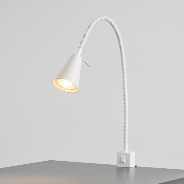 LED Lampa s klipem 1xGU10/4,7W/230V bílá