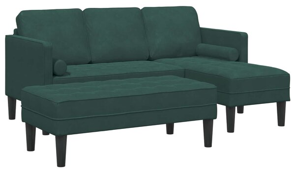 Set pohovek 2 ks Tmavě zelená Polyester 3329266