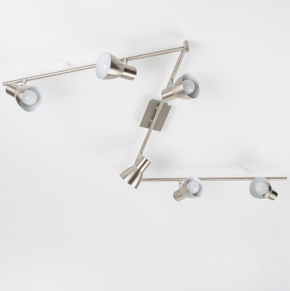 LED Bodové svítidlo 6xE14/5W/230V matný chrom
