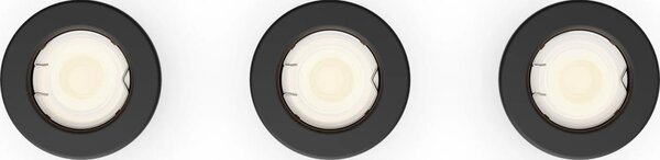 Philips - SADA 3x Podhledové svítidlo PERIDOT 1xGU10/7W/230V černá