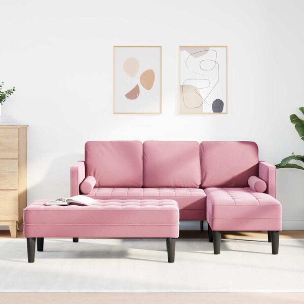 Set pohovek 2 ks Růžová Polyester 3329268