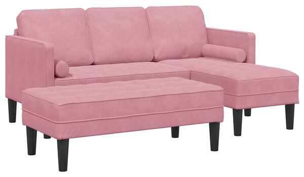 Set pohovek 2 ks Růžová Polyester 3329268