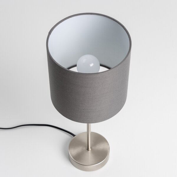 LED Stolní lampa 1xE14/5W/230V šedá/matný chrom