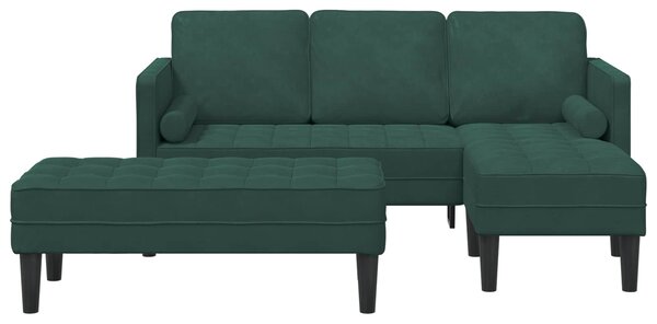 Set pohovek 2 ks Tmavě zelená Polyester 3329266