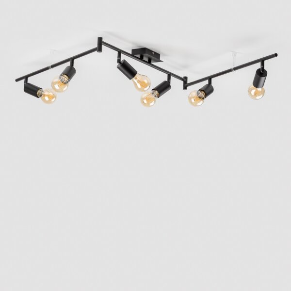 LED Bodové svítidlo 6xE27/6,5W/230V černá