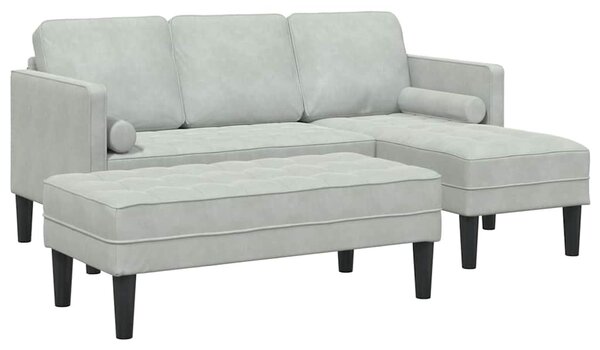 Set pohovek 2 ks Světle šedá Polyester 3329264