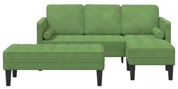 Set pohovek 2 ks Světlá zelená Polyester 3329267