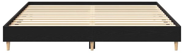 Rám postele Černý dub 203 x 203 x 25 cm Kompozitní dřevo 3329278