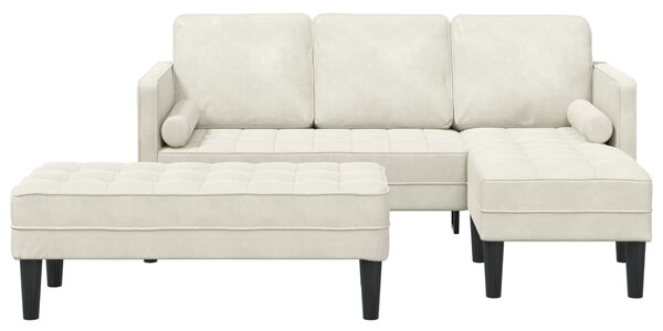 Set pohovek 2 ks Krémová Polyester 3329272
