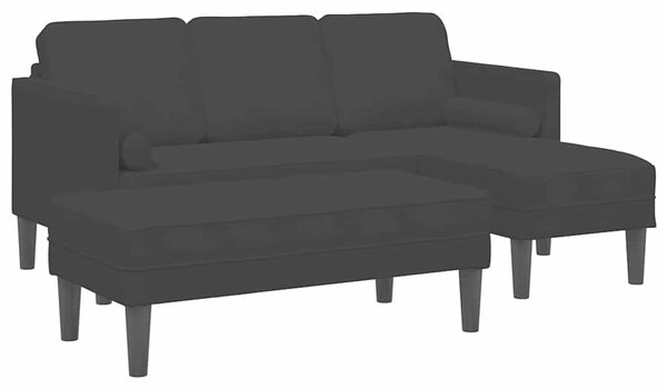 Set pohovek 2 ks Černá Polyester 3329270
