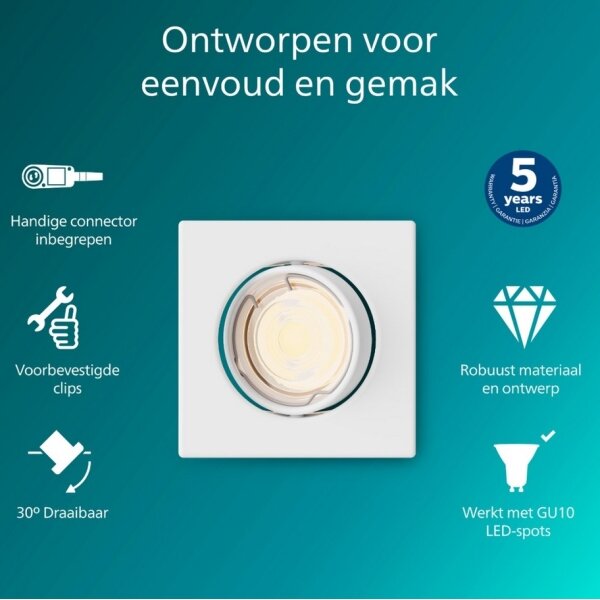 Philips - Podhledové svítidlo PERIDOT 1xGU10/7W/230V bílá