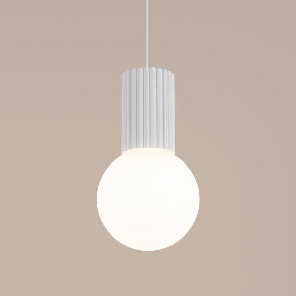 Sollux SL.1709 - Lustr na lanku HALO 1xG9/8W/230V pr. 12 cm bílá