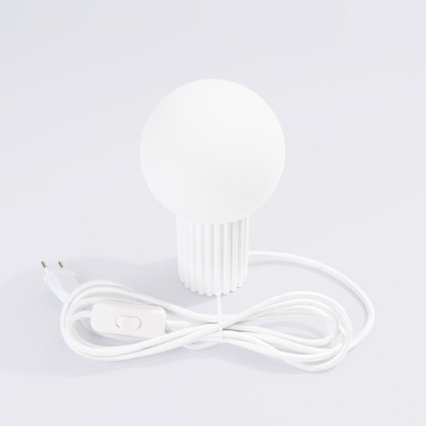 Sollux SL.1711 - Stolní lampa HALO 1xG9/8W/230V pr. 12 cm bílá