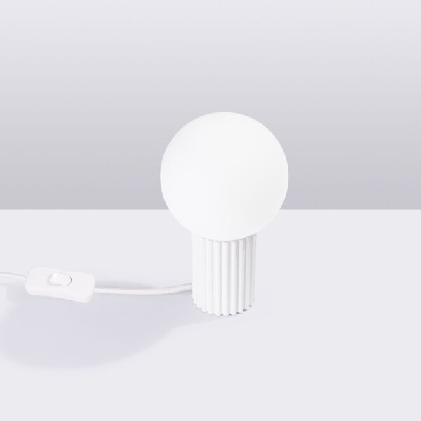 Sollux SL.1711 - Stolní lampa HALO 1xG9/8W/230V pr. 12 cm bílá