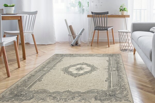 Koberec vlněný Agnella Agnus Nefretete Světle Béžový Rozměr: 170x240 cm