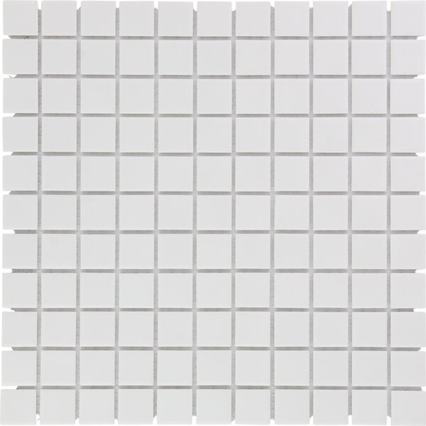 The Mosaic Factory Keramická mozaika bílá Mozaika 2 Super White 2,3x2,3 (30x30) cm - LO2310S