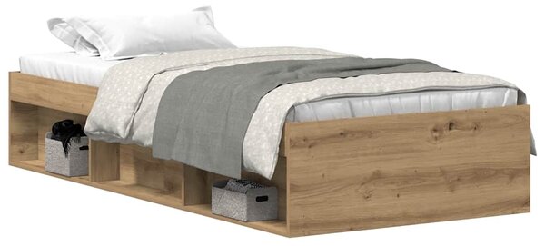 Rám postele bez matrace dub artisan 75x190cm Dřevěné konstrukce 3329310