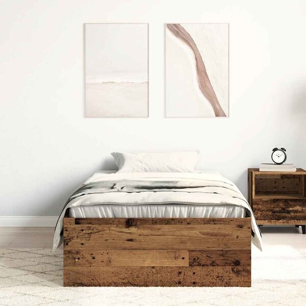 Rám postele bez matrace Staré dřevo 75x190 cm Technické dřevo 3329309