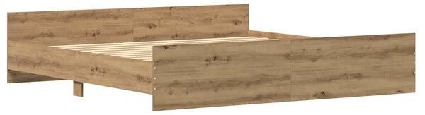 Rám postele Artisanový dub 203 x 203 x 50 cm Kompozitní dřevo 3329304