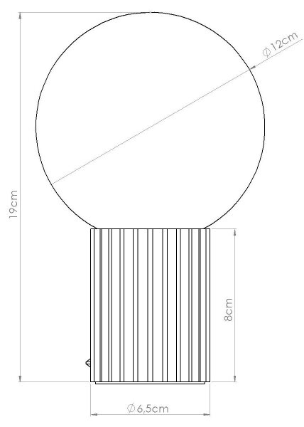 Sollux SL.1736 - Stolní lampa HALO 1xG9/8W/230V pr. 12 cm hnědá
