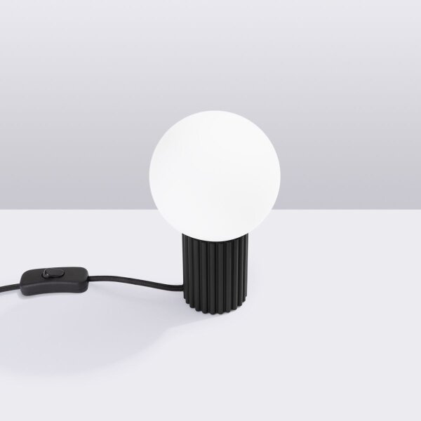 Sollux SL.1716 - Stolní lampa HALO 1xG9/8W/230V pr. 12 cm černá
