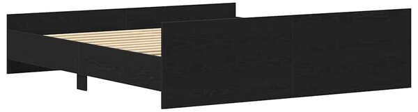 Rám postele bez matrace černý dub 200x200 cm kompozitní dřevo 3329305