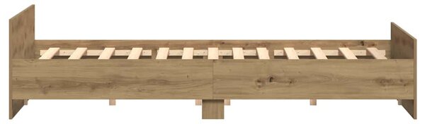 Rám postele Artisanový dub 203 x 203 x 50 cm Kompozitní dřevo 3329304