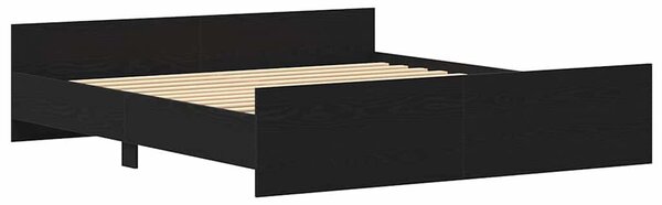 Rám postele bez matrace černý dub 200x200 cm kompozitní dřevo 3329305